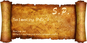 Selmeczy Pál névjegykártya